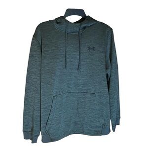 Under‎ Armour Men’s ColdGear Green Pullover Hoodie Large Loose Fit Fleece Lined
